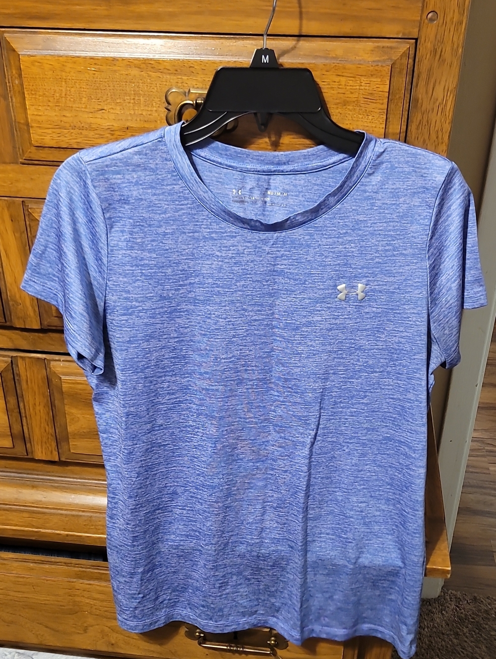 Under Armour Heathered Blue Athletic Short Sleeve Tee